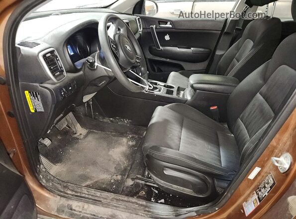 KNDPMCAC1M7922058 2021 KIA SPORTAGE Brown Front interior view
