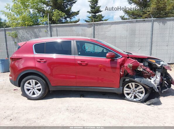 KNDPMCAC2K7581993 2019 KIA SPORTAGE Burgundy უკანა სალონის ხედი