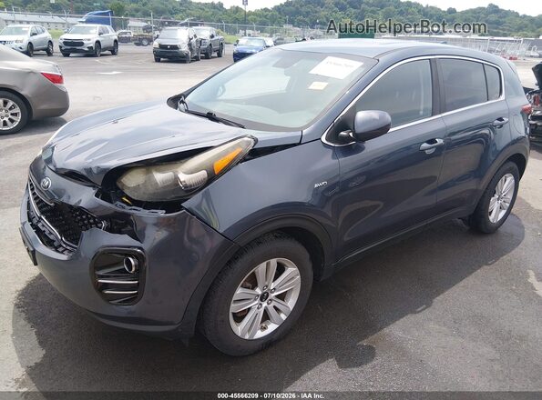 KNDPMCAC3H7033008 2017 KIA SPORTAGE Blue წინა მარცხენა ხედი სამი მეოთხედიდან