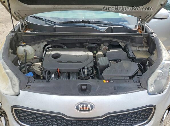KNDPMCAC3J7346548 2018 KIA SPORTAGE Silver Widok komory silnika