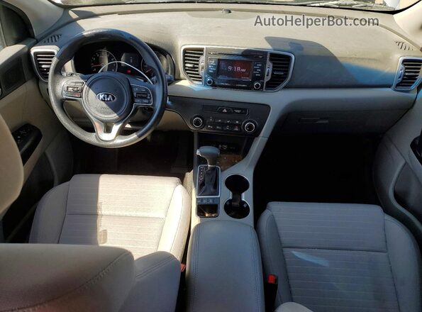 KNDPMCAC3J7393613 2018 KIA SPORTAGE Silver Առջևի վահանակի տեսք