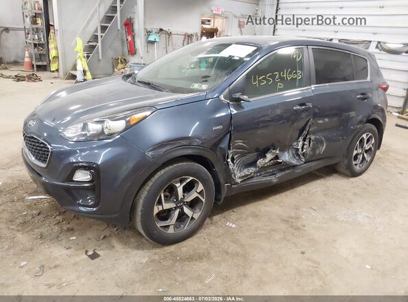 KNDPMCAC3M7937726 2021 KIA SPORTAGE Blue წინა მარცხენა ხედი სამი მეოთხედიდან