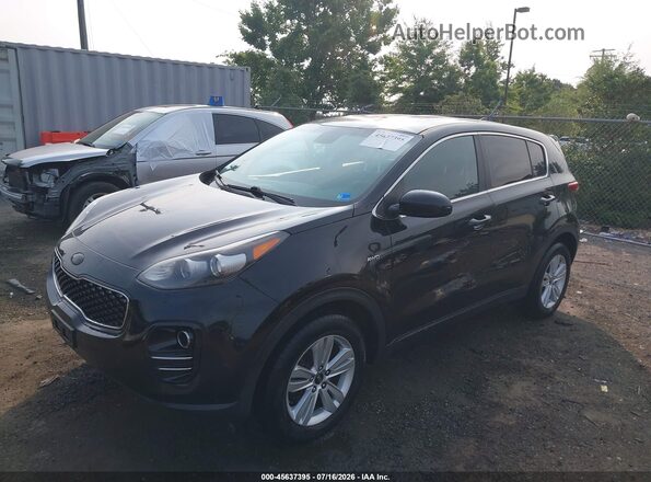 KNDPMCAC4H7038119 2017 KIA SPORTAGE Black წინა მარცხენა ხედი სამი მეოთხედიდან