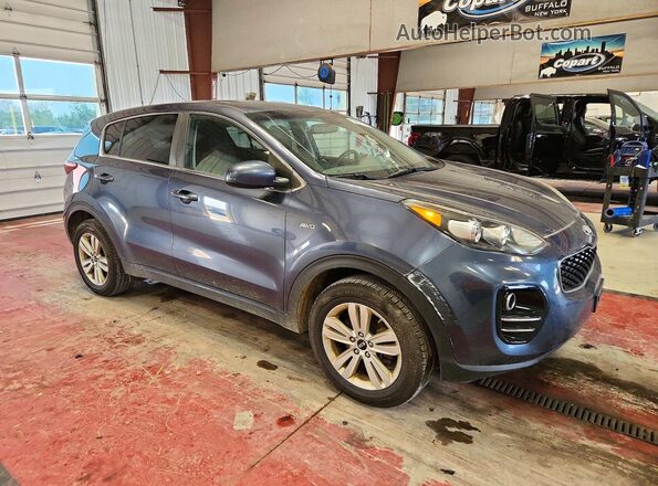 KNDPMCAC4J7308102 2018 KIA SPORTAGE Blue Front right