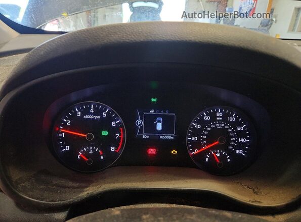 KNDPMCAC4J7308102 2018 KIA SPORTAGE Blue Instrument cluster view