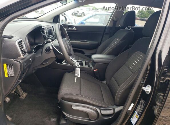 KNDPMCAC4J7309833 2018 KIA SPORTAGE Black Widok wnętrza z przodu