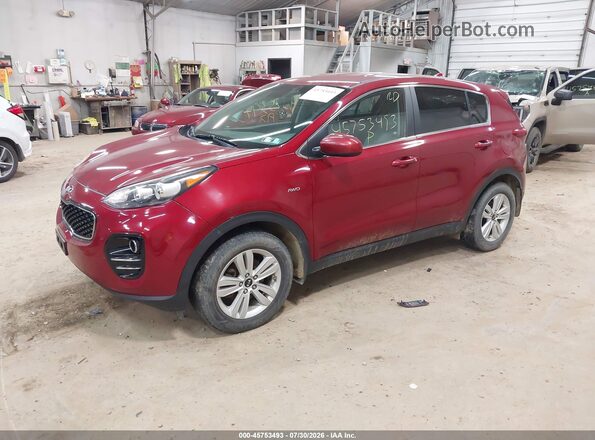 KNDPMCAC5H7118710 2017 KIA SPORTAGE Red Առջևի ձախ երեք քառորդ տեսարան