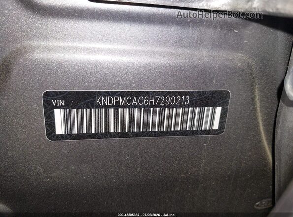 KNDPMCAC6H7290213 2017 KIA SPORTAGE Silver Vista del compartimento del motor