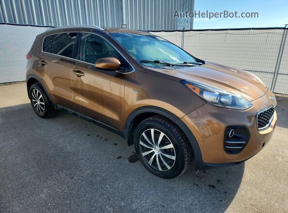KNDPMCAC7H7088366 2017 KIA SPORTAGE Желто-коричневый Передняя правая четверть