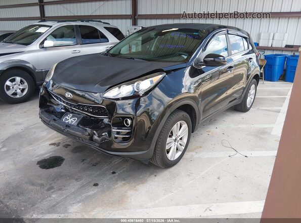 KNDPMCAC7J7438908 2018 KIA SPORTAGE Black Առջևի ձախ երեք քառորդ տեսարան