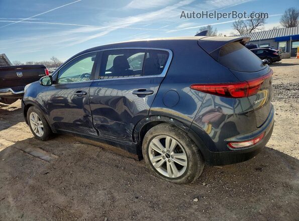 KNDPMCAC8J7450873 2018 KIA SPORTAGE Синий Задняя левая четверть
