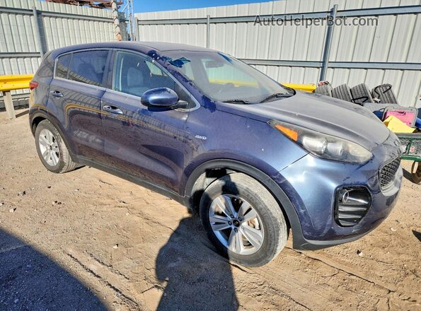 KNDPMCAC8J7450873 2018 KIA SPORTAGE Синий Передняя правая четверть
