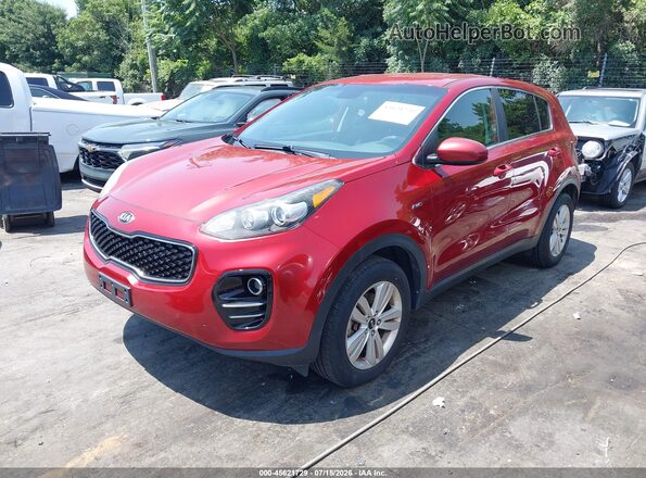 KNDPMCAC9J7303753 2018 KIA SPORTAGE Red წინა მარცხენა ხედი სამი მეოთხედიდან