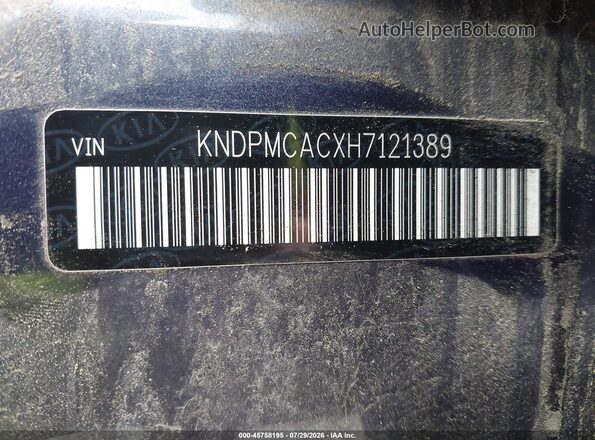 KNDPMCACXH7121389 2017 KIA SPORTAGE Синий Вид подкапотного пространства