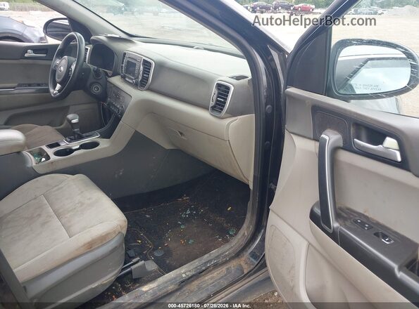 KNDPMCACXH7172990 2017 KIA SPORTAGE Black Widok wnętrza z przodu