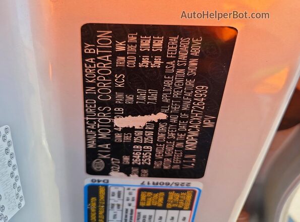 KNDPMCACXH7264939 2017 KIA SPORTAGE Silver Вид підкапотного простору
