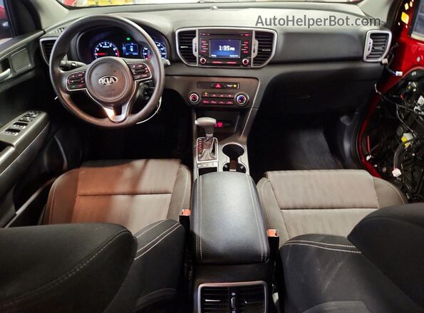 KNDPMCACXH7268554 2017 KIA SPORTAGE Red Widok deski rozdzielczej