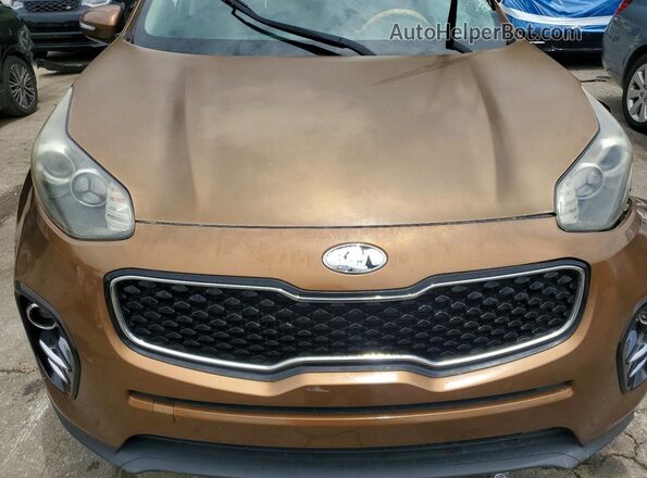 KNDPN3AC8H7259283 2017 KIA SPORTAGE Brown Rear interior view