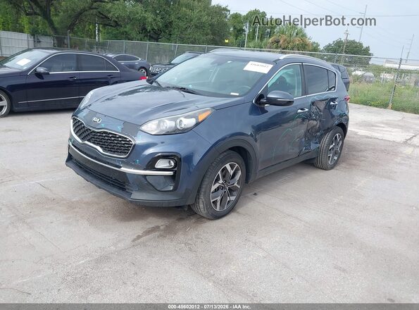 KNDPN3AC8M7843760 2021 KIA SPORTAGE Blue Առջևի ձախ երեք քառորդ տեսարան