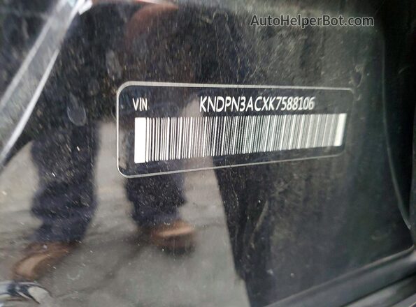 KNDPN3ACXK7588106 2019 KIA SPORTAGE Black Вид наклейки з VIN-кодом
