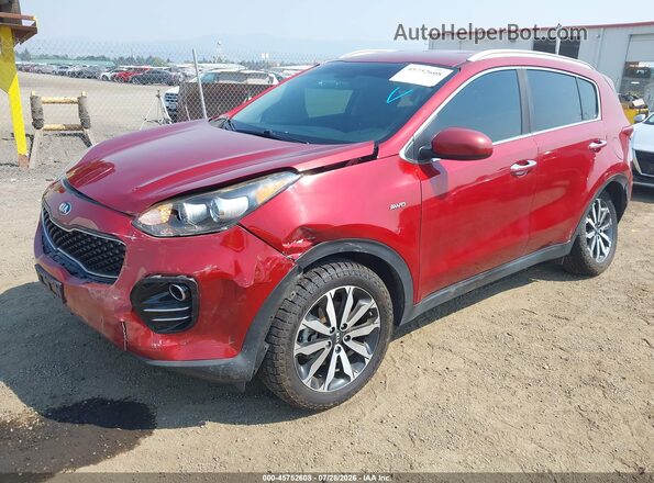 KNDPNCAC0H7180674 2017 KIA SPORTAGE Red Առջևի ձախ երեք քառորդ տեսարան