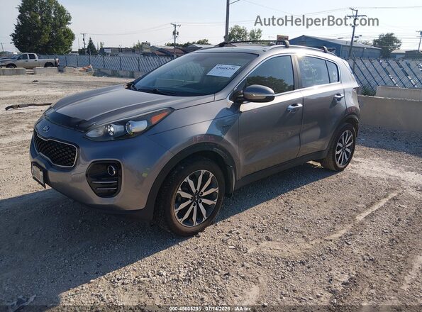 KNDPNCAC1H7052914 2017 KIA SPORTAGE Gray Vista tres cuartos delantera izquierda