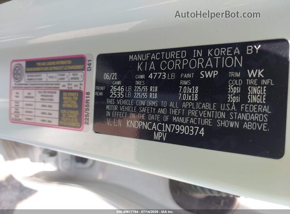 KNDPNCAC1N7990374 2022 KIA SPORTAGE Белый Вид подкапотного пространства