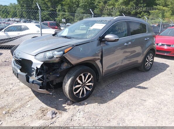 KNDPNCAC2J7462742 2018 KIA SPORTAGE Gray Առջևի ձախ երեք քառորդ տեսարան