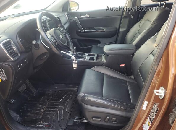 KNDPNCAC3J7367624 2018 KIA SPORTAGE Brown წინა სალონის ხედი