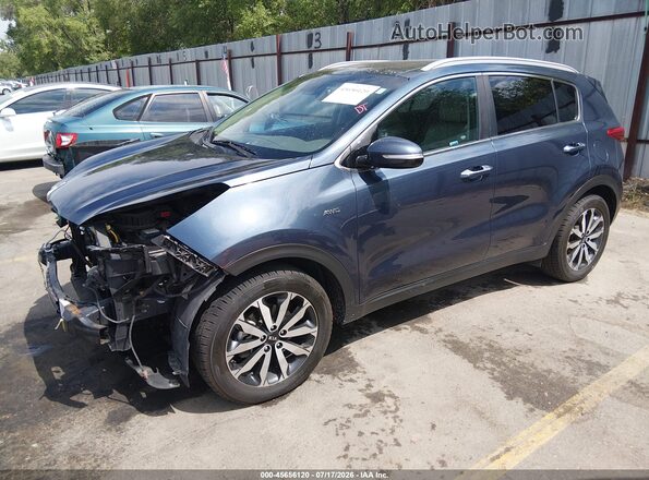KNDPNCAC4H7184033 2017 KIA SPORTAGE Blue Front left