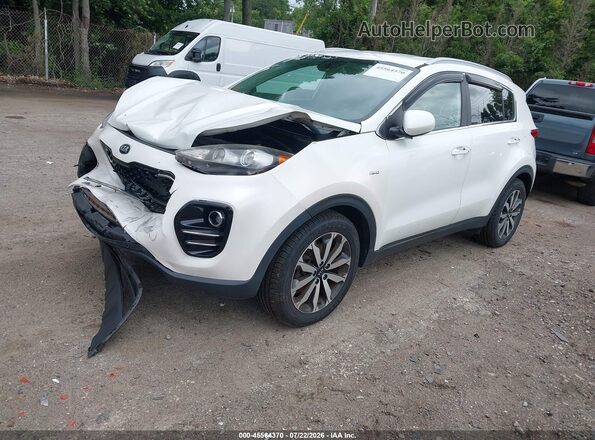KNDPNCAC5H7037669 2017 KIA SPORTAGE White Առջևի ձախ երեք քառորդ տեսարան