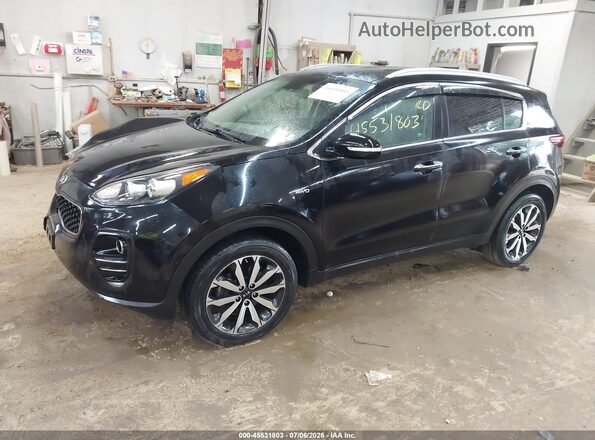 KNDPNCAC5J7436135 2018 KIA SPORTAGE Черный Передняя левая четверть