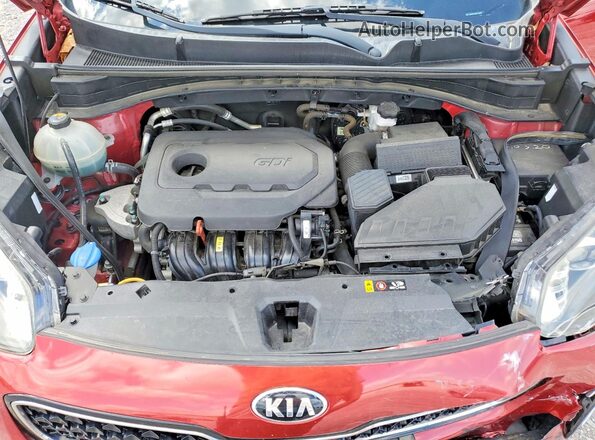 KNDPNCAC6J7388385 2018 KIA SPORTAGE Red Widok komory silnika
