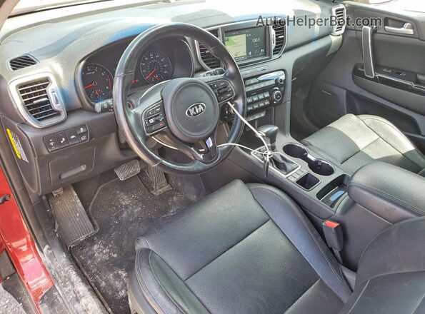 KNDPNCAC6J7388385 2018 KIA SPORTAGE Red Widok deski rozdzielczej