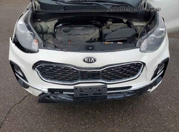 KNDPNCAC7M7846083 2021 KIA SPORTAGE White Engine compartment view