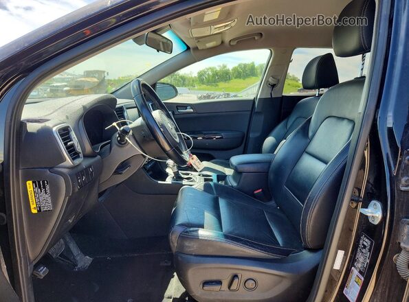 KNDPNCAC8J7355694 2018 KIA SPORTAGE Black წინა სალონის ხედი