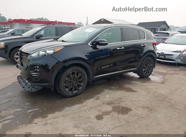 KNDPNCAC8K7604979 2019 KIA SPORTAGE Black წინა მარცხენა ხედი სამი მეოთხედიდან