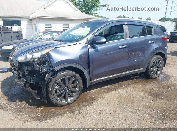 KNDPNCACXK7547278 2019 KIA SPORTAGE Blue Առջևի ձախ երեք քառորդ տեսարան