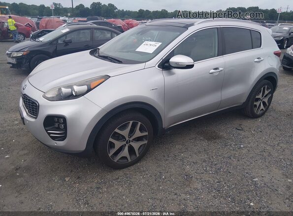 KNDPRCA62H7084656 2017 KIA SPORTAGE Silver Vista tres cuartos delantera izquierda