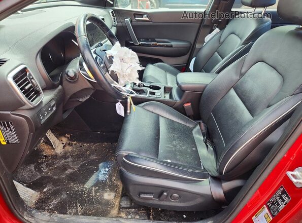 KNDPRCA63N7946620 2022 KIA SPORTAGE Red Widok wnętrza z przodu