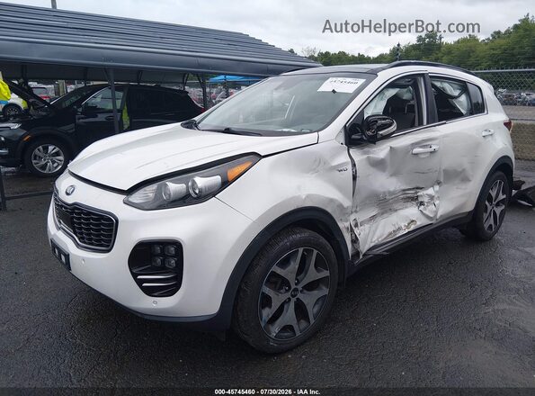 KNDPRCA65J7328872 2018 KIA SPORTAGE White Vista tres cuartos delantera izquierda