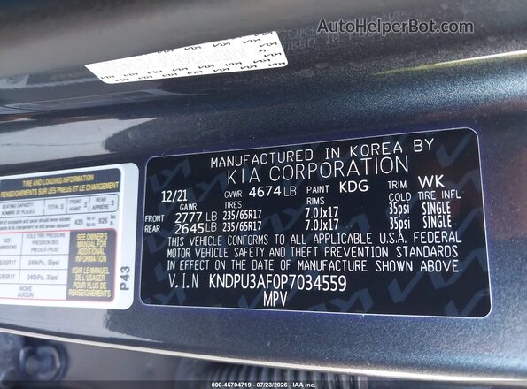 KNDPU3AF0P7034559 2023 KIA SPORTAGE Black Widok komory silnika
