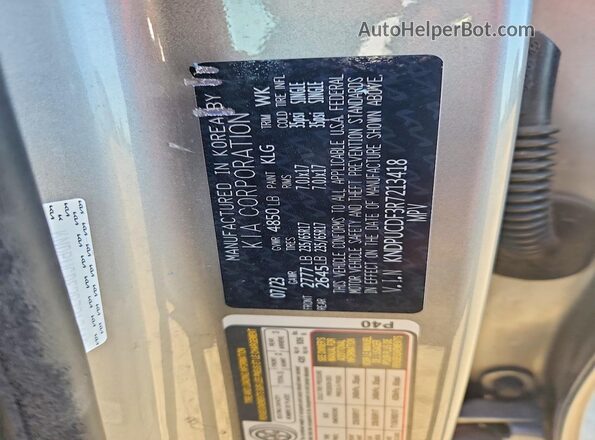 KNDPUCDF3R7213418 2024 KIA SPORTAGE Silver Շարժիչի բաժամունքի տեսք