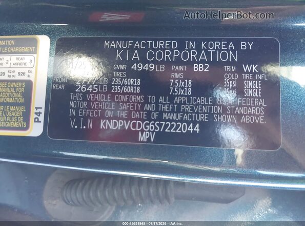 KNDPVCDG6S7222044 2025 KIA SPORTAGE HYBRID Dark Blue Engine compartment view