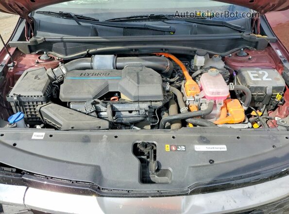 KNDPXCAG6P7073818 2023 KIA SPORTAGE Burgundy ძრავის განყოფილების ხედი