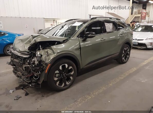 KNDPYDAH5P7104813 2023 KIA SPORTAGE PLUG-IN HYBRID Green Առջևի ձախ երեք քառորդ տեսարան