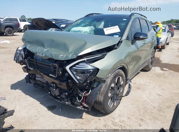 KNDPYDDH5R7145229 2024 KIA SPORTAGE PLUG-IN HYBRID Green Առջևի ձախ երեք քառորդ տեսարան