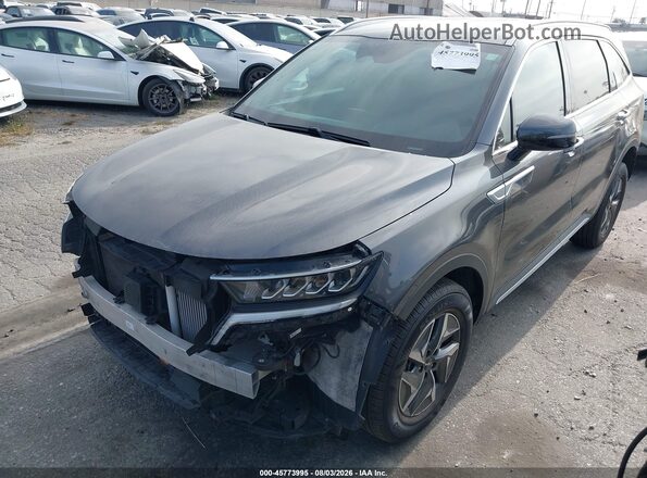 KNDRG4LG0N5122774 2022 KIA SORENTO HYBRID Gray Передня ліва чверть