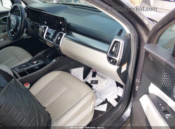 KNDRG4LG0N5122774 2022 KIA SORENTO HYBRID Gray Вид салону спереду