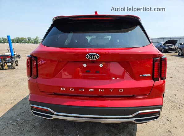 KNDRG4LG3M5055540 2021 KIA SORENTO Red Вид ззаду